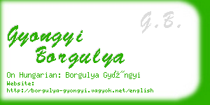 gyongyi borgulya business card